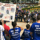 Protesters rally outside the Arkansas state Capitol in Little Rock on Friday, April 14, 2017, to protest the state’s plan to execute 7 inmates this month. (AP Photo/Kelly P. Kissel)